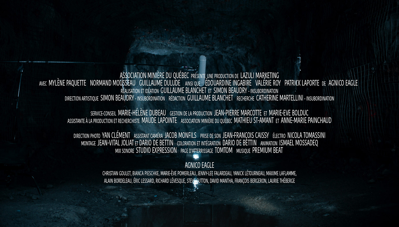AMQ contenu documentaire Insubordination mines profondeur publicité reflexions
