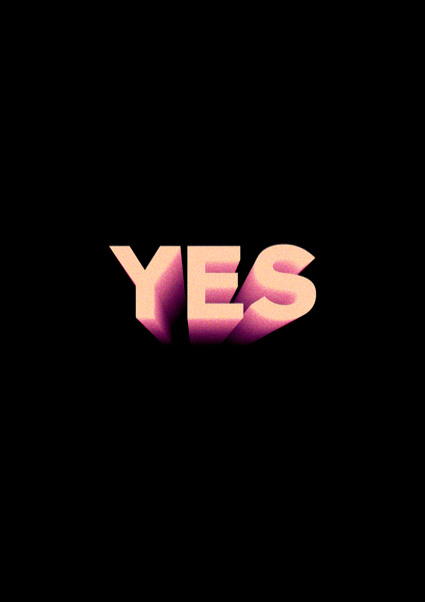 poster no yes can black photoshop design font logo 3D