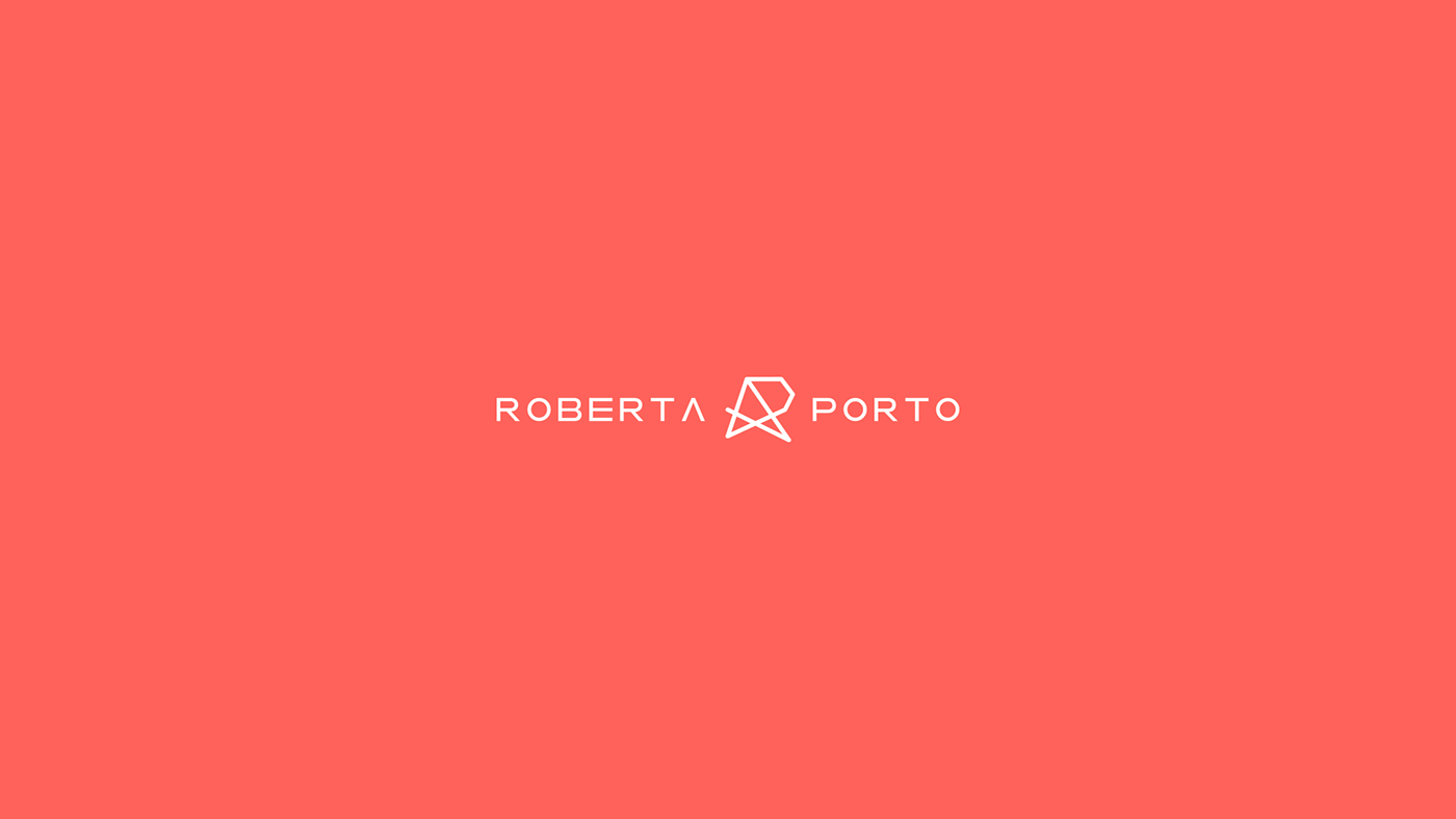 makeup roberta porto branding  coral pantone logo