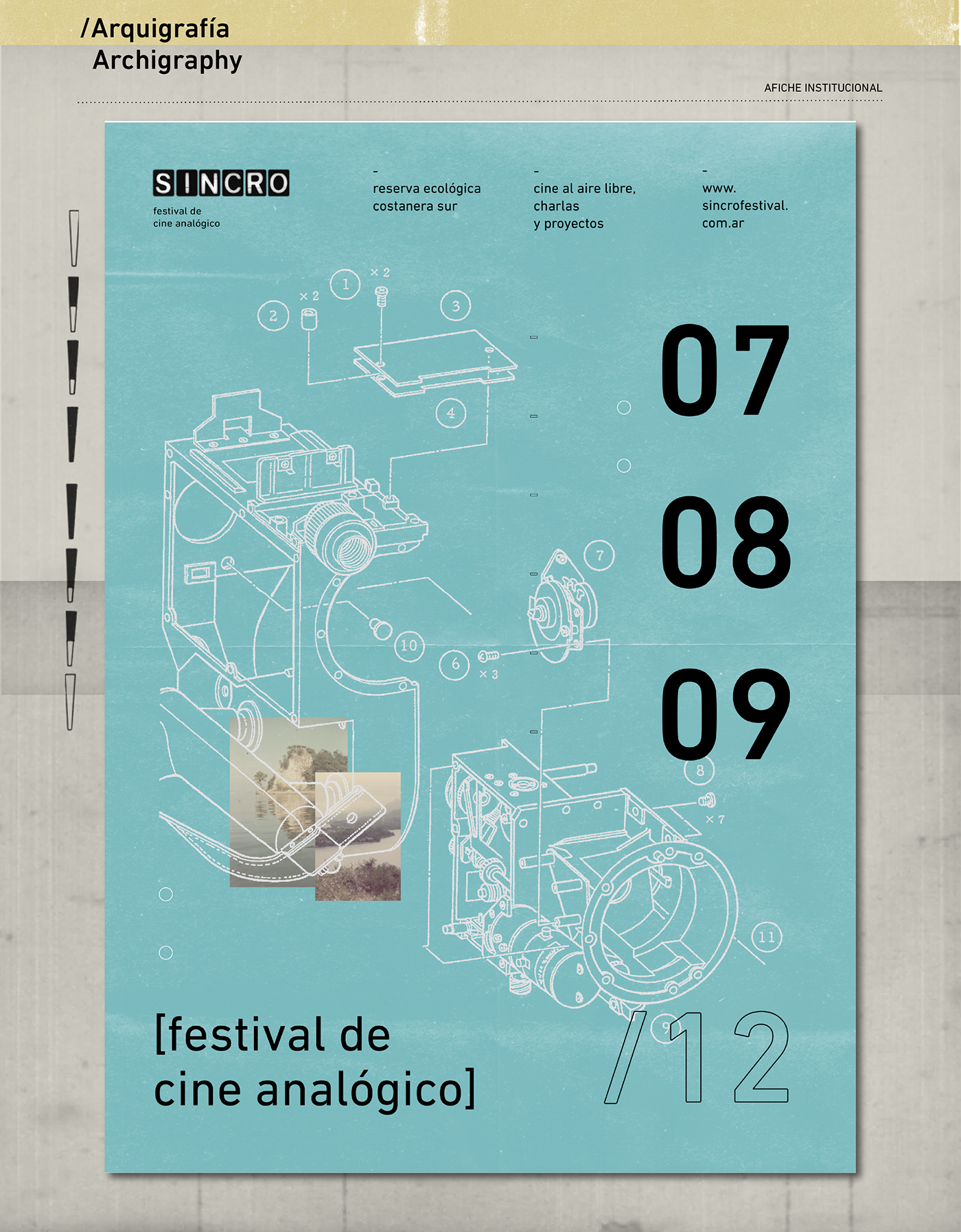 graphic design  film festival graphic system poster billboard visual program identity branding  arquigrafía Gabriele