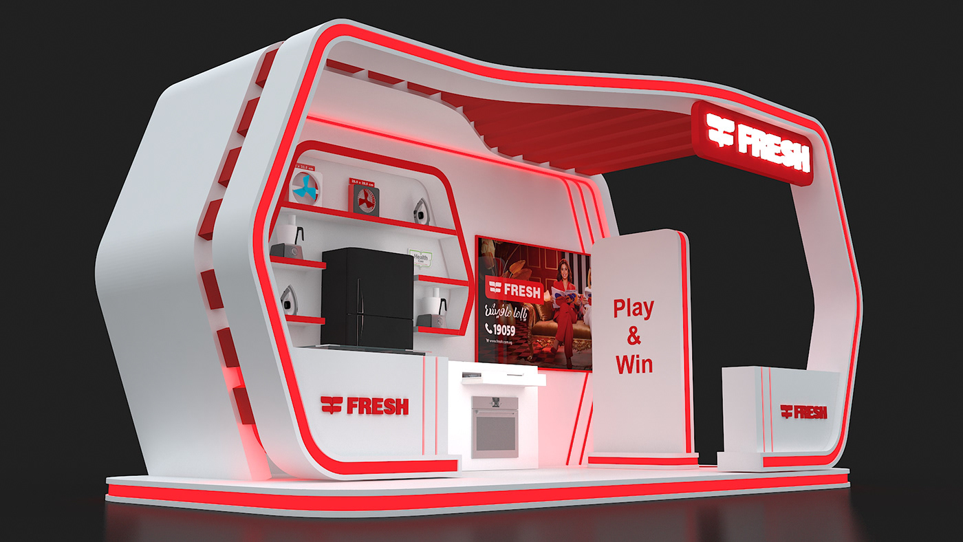 booth fresh 3D 3ds max vray branding 