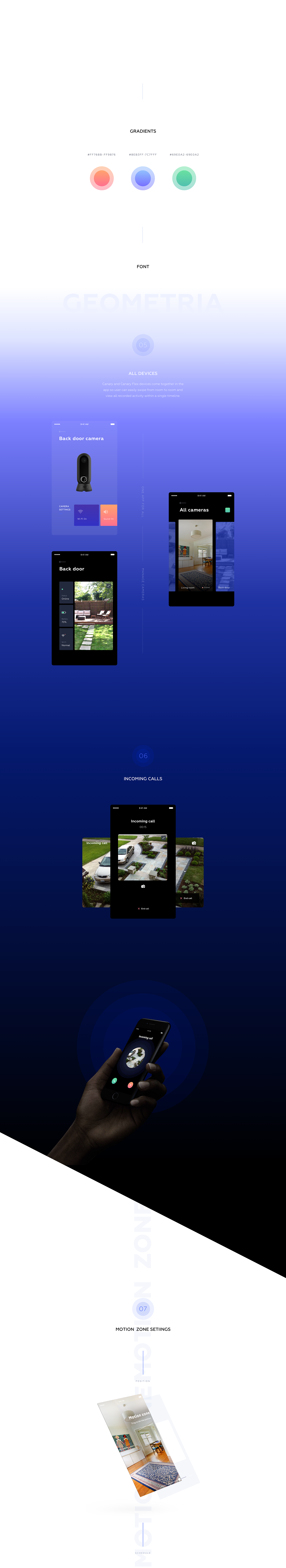 ux UI app Smart Home IoT Secure camera visual