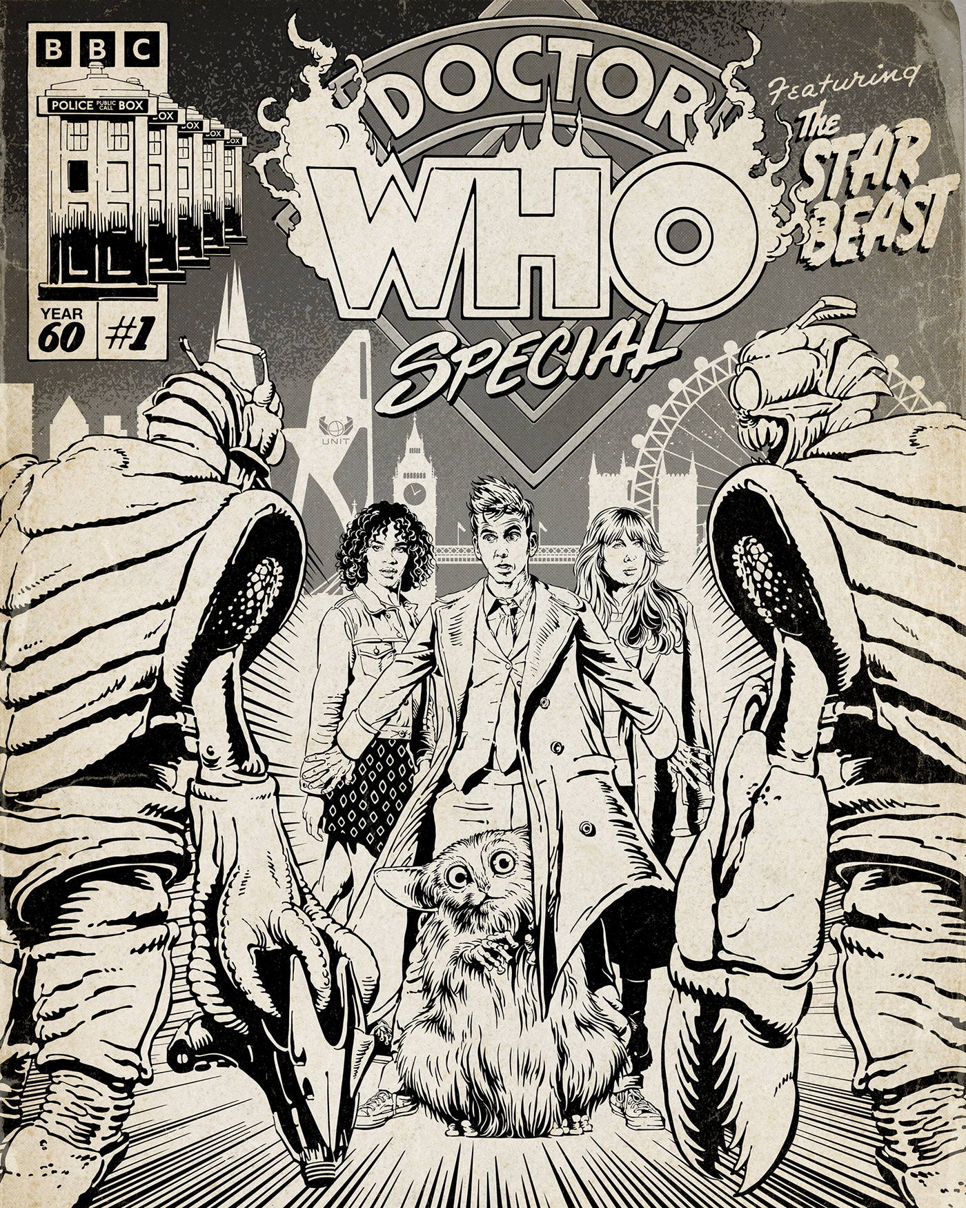 Doctor Who comics vintage Retro david tennant BBC tardis catherine tate