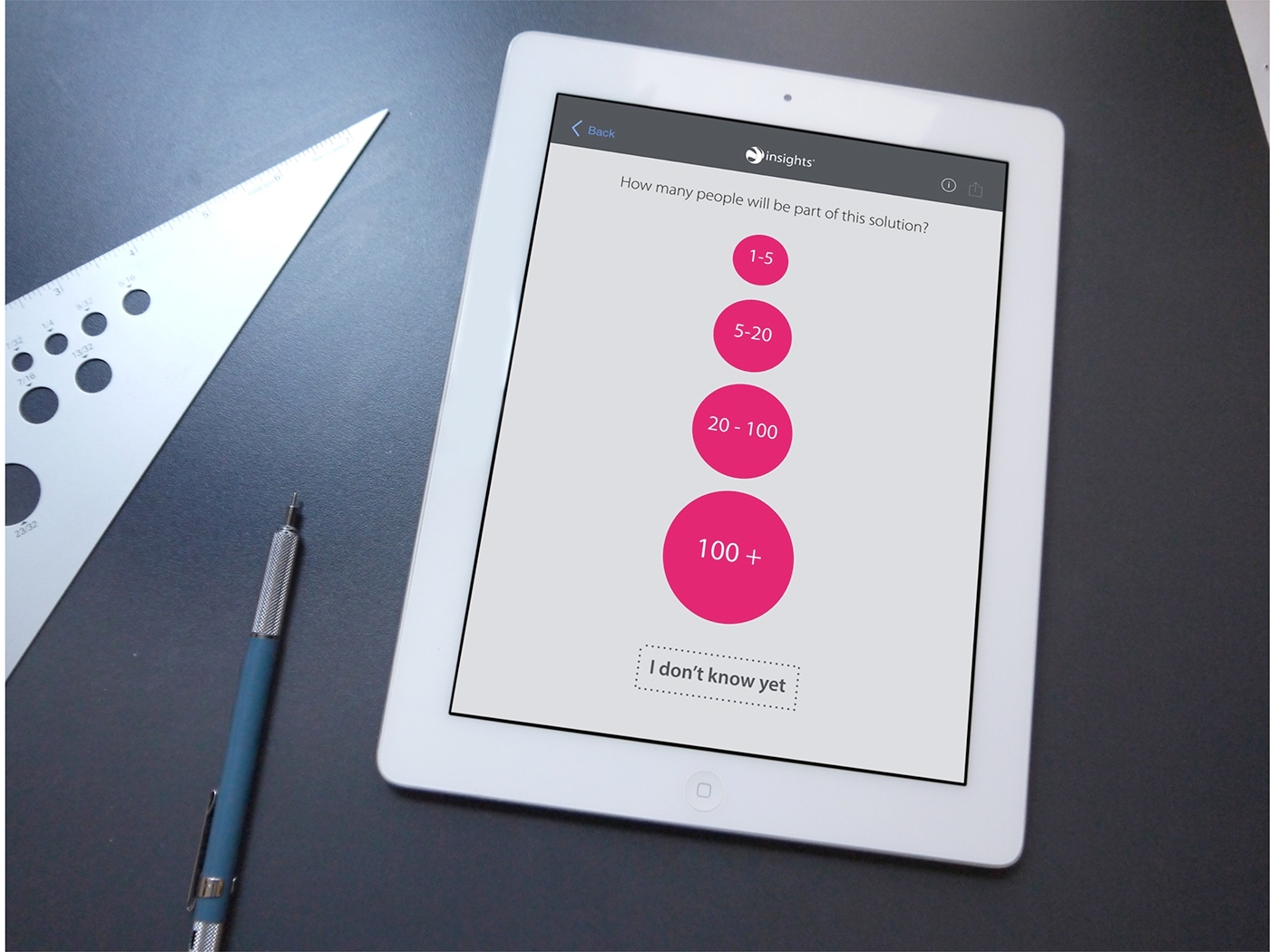 prototype iPad MINI configurator concept Solution inspire tool UI ux mobile tablet app design wireframe