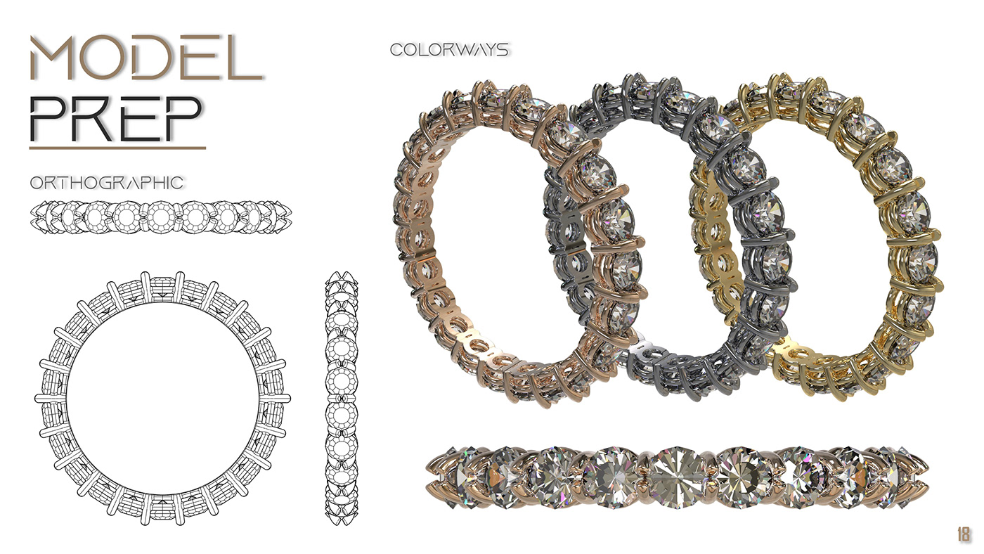 jewelry portfolio cad Jewellery Jewellery design spec sheet