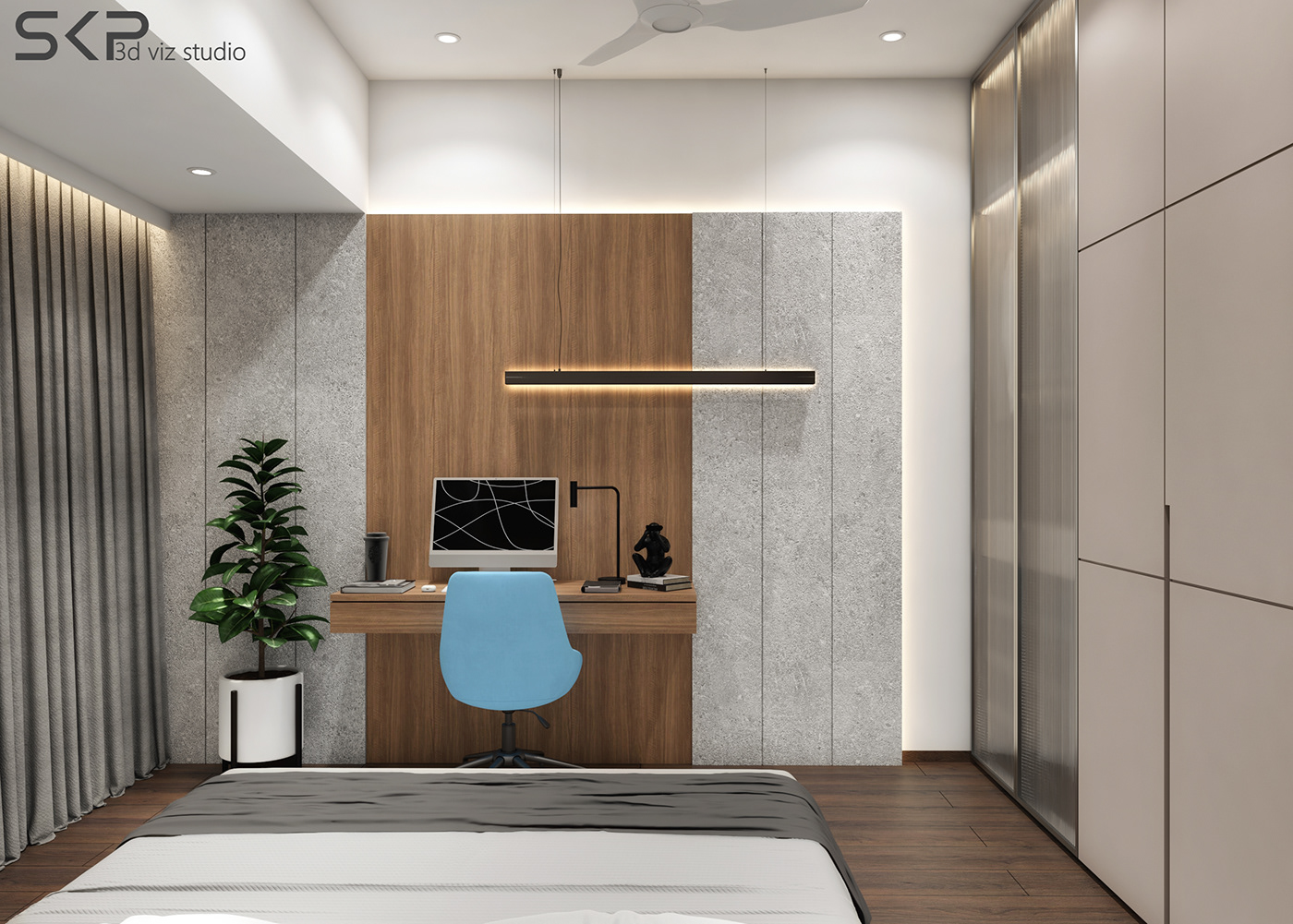 3D 3ds max architecture archviz CGI interior design  modern Render site located in mumbai visualization