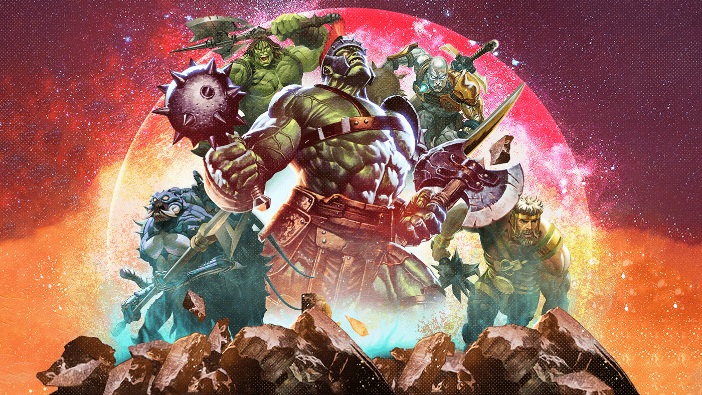 game trailer 2D Animation mobile game marvel intro promo sizzle gran arena hulk planet Marvel snap