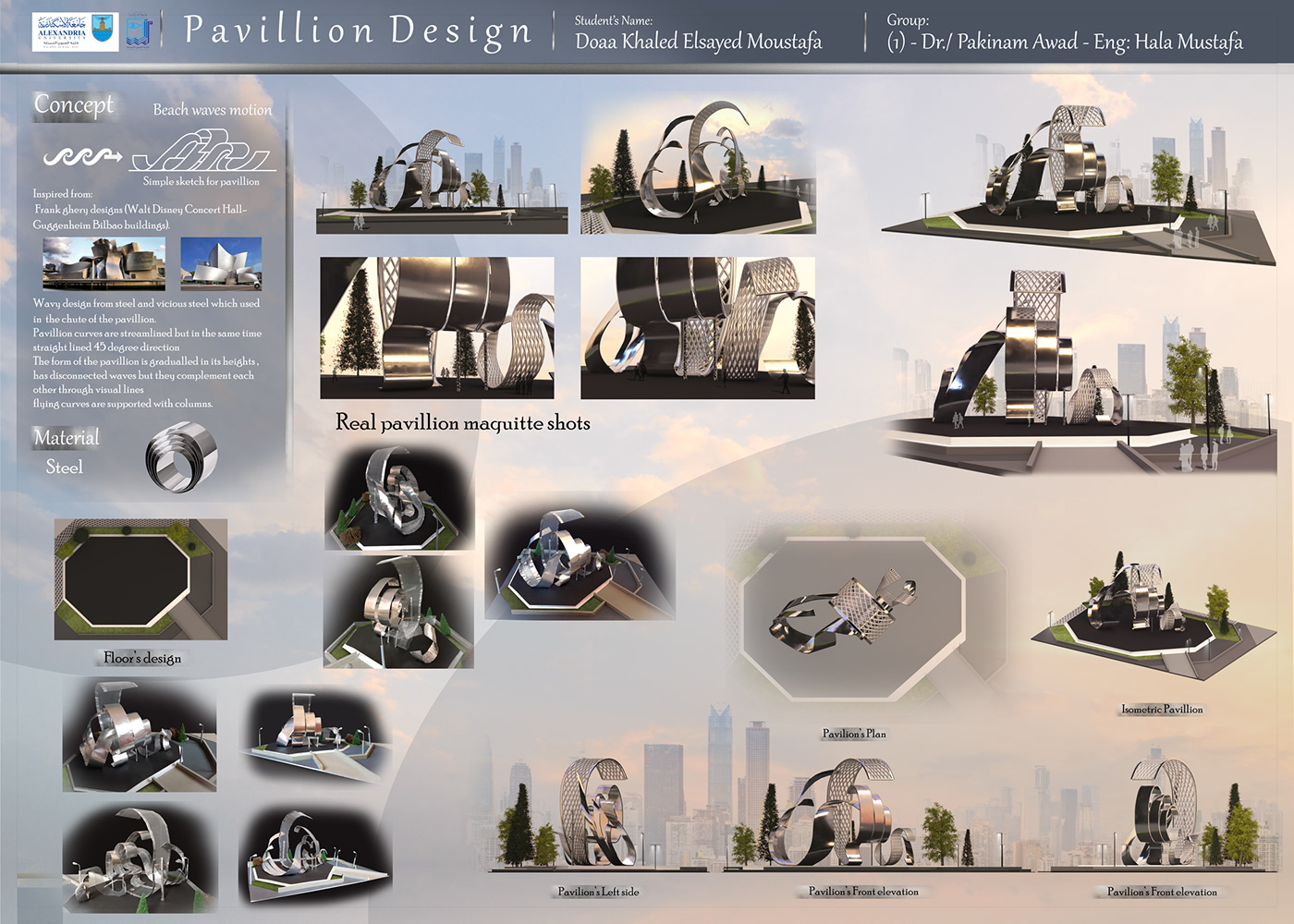 Exihibition pavillion design pavillion architecture visualization 3ds max exterior Exihibition Design Pavillions Exibition