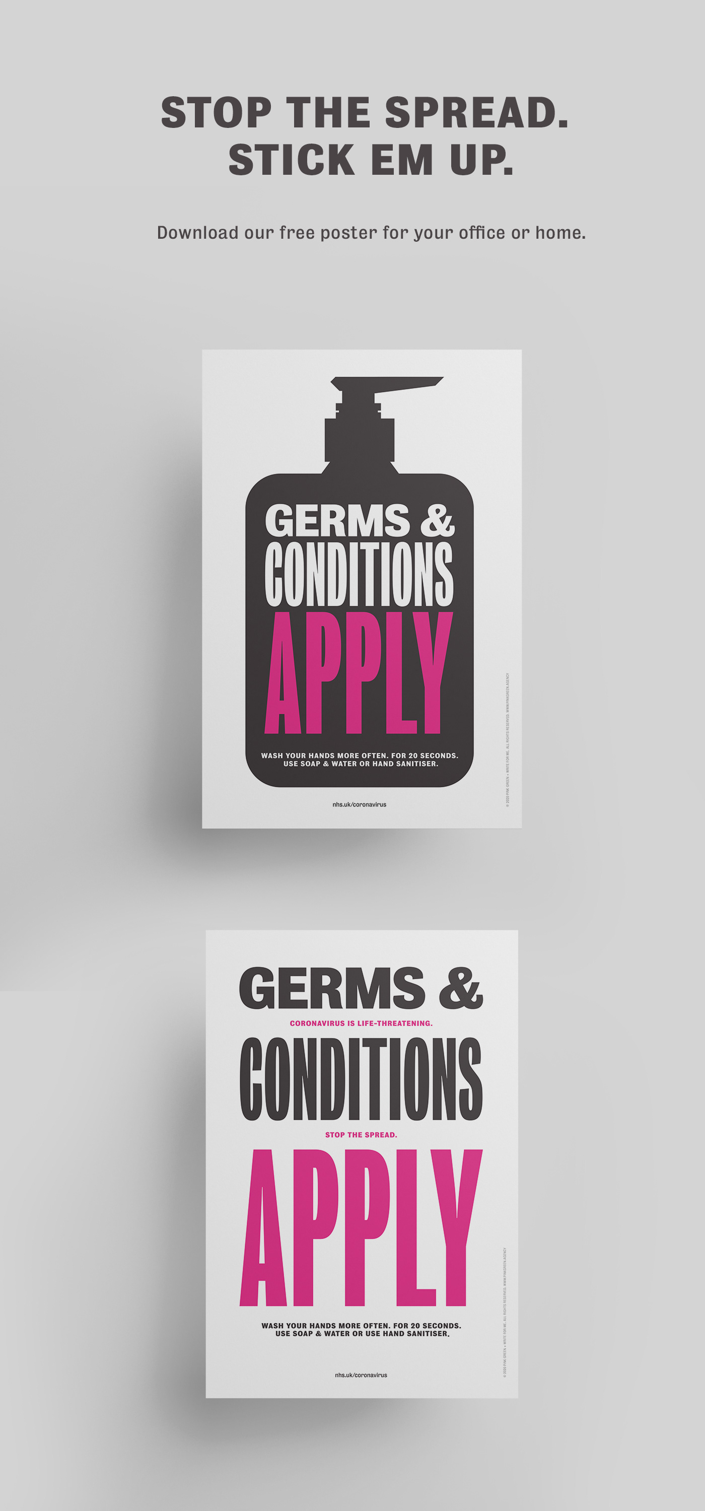 care design free germs graphic Health poster typography  