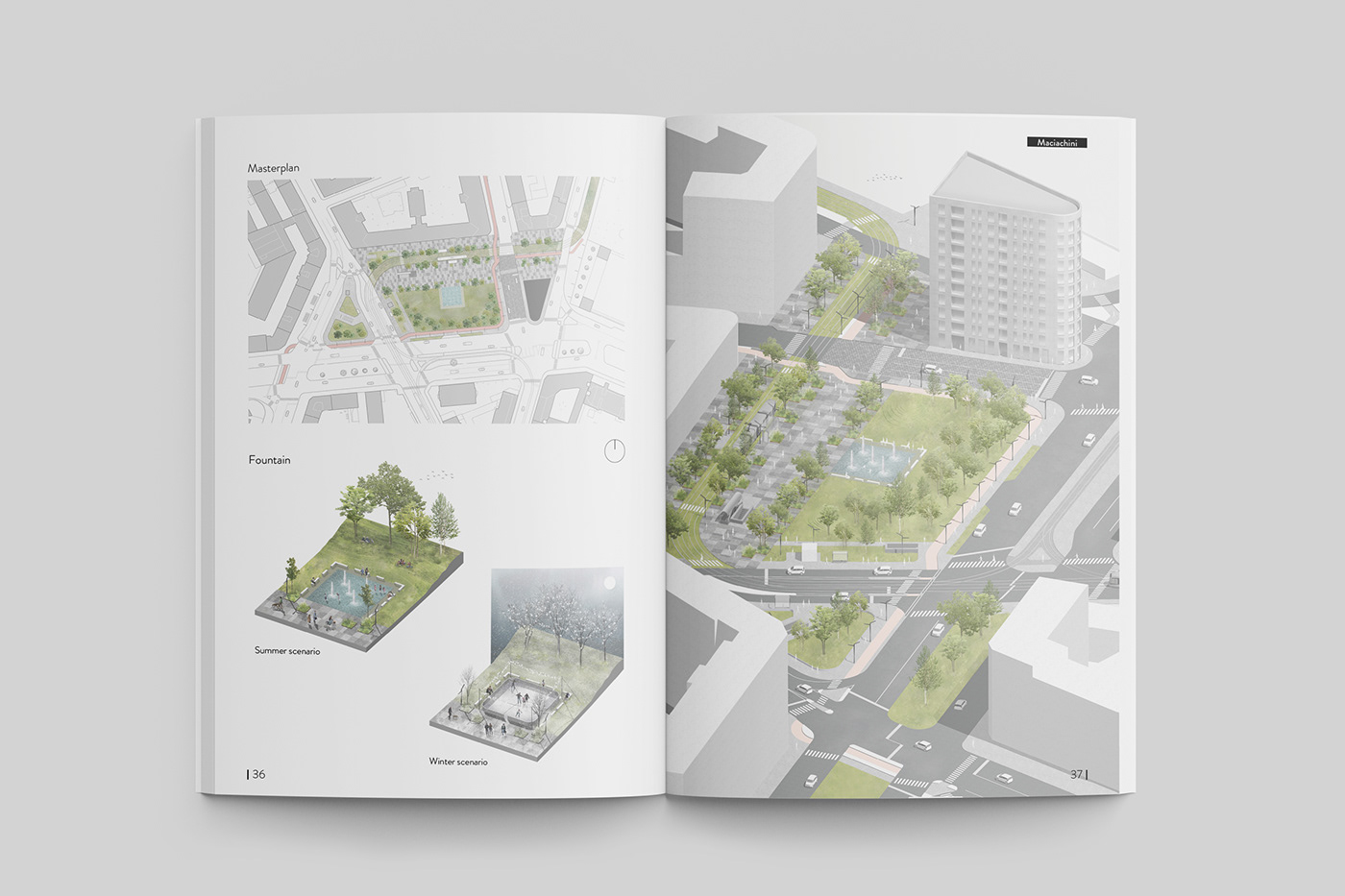 architecture graphic design  Layout portfolio Urban Design