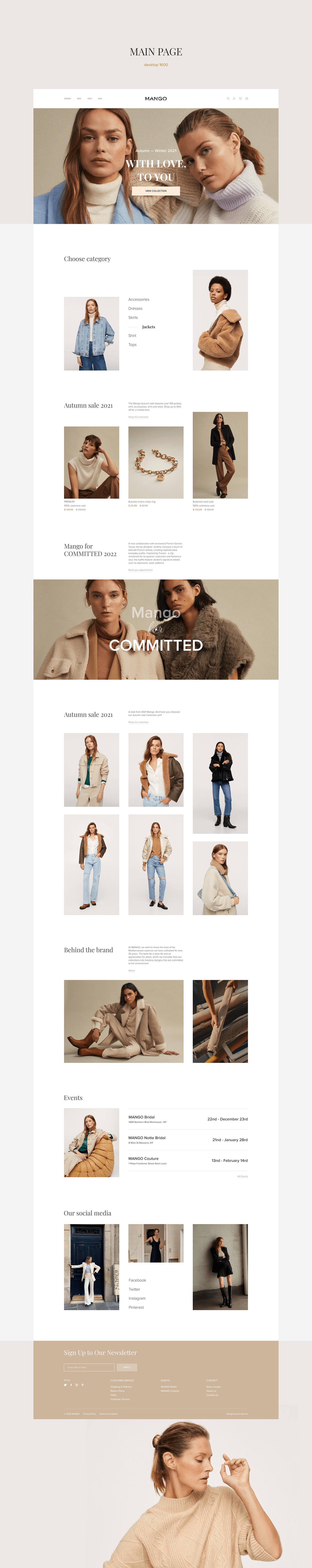 concept e-commerce Fashion  redesign UI UX UI Web Web Design  Website