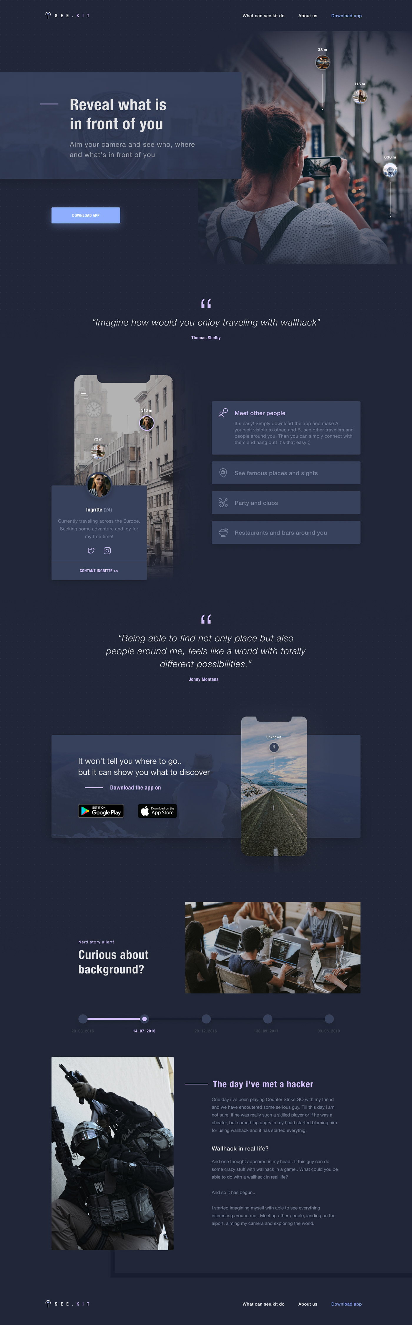 ux UI ux/ui Webdesign Web AR augmented reality landing landing page home page