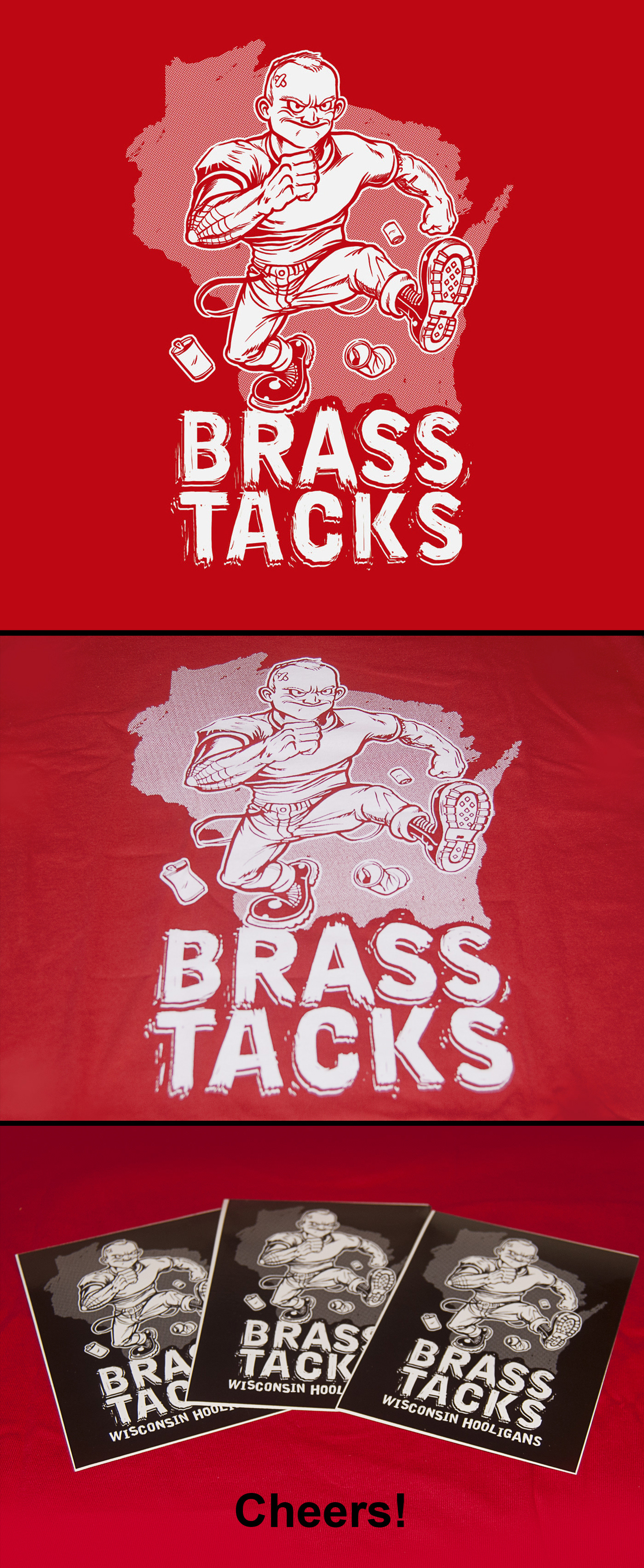 Adobe Portfolio punk skinhead brass tacks shirt sticker