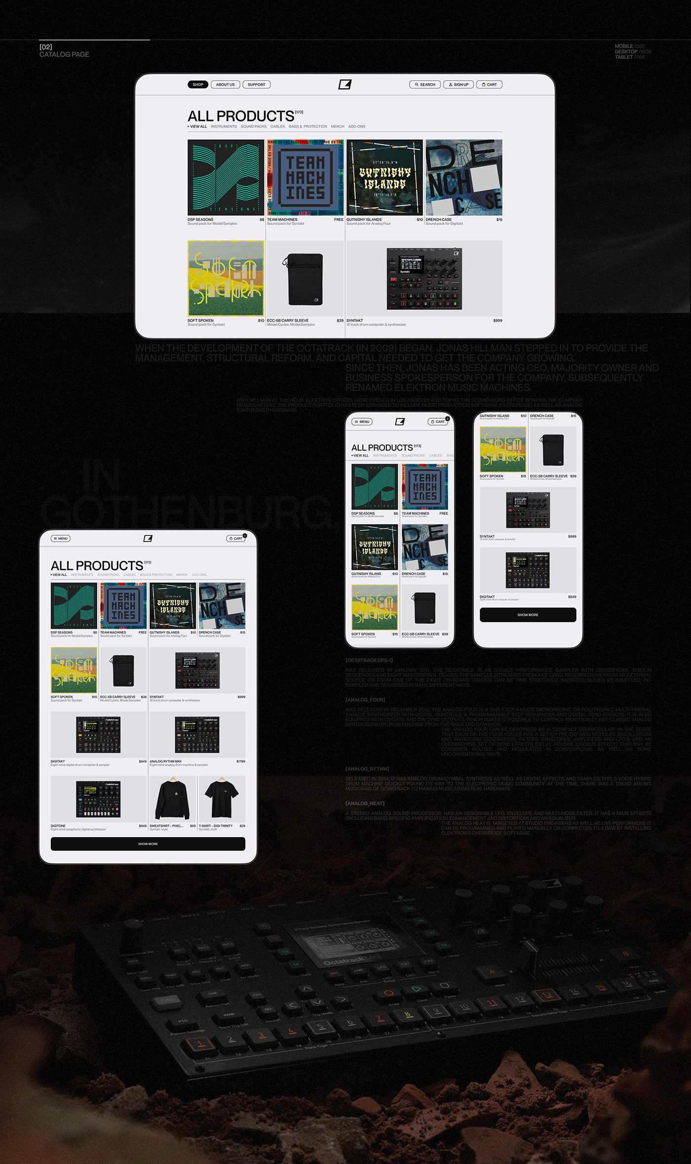 Web Design  e-commerce online store UI/UX Figma music store Interface typography   graphic design  Interaction design 