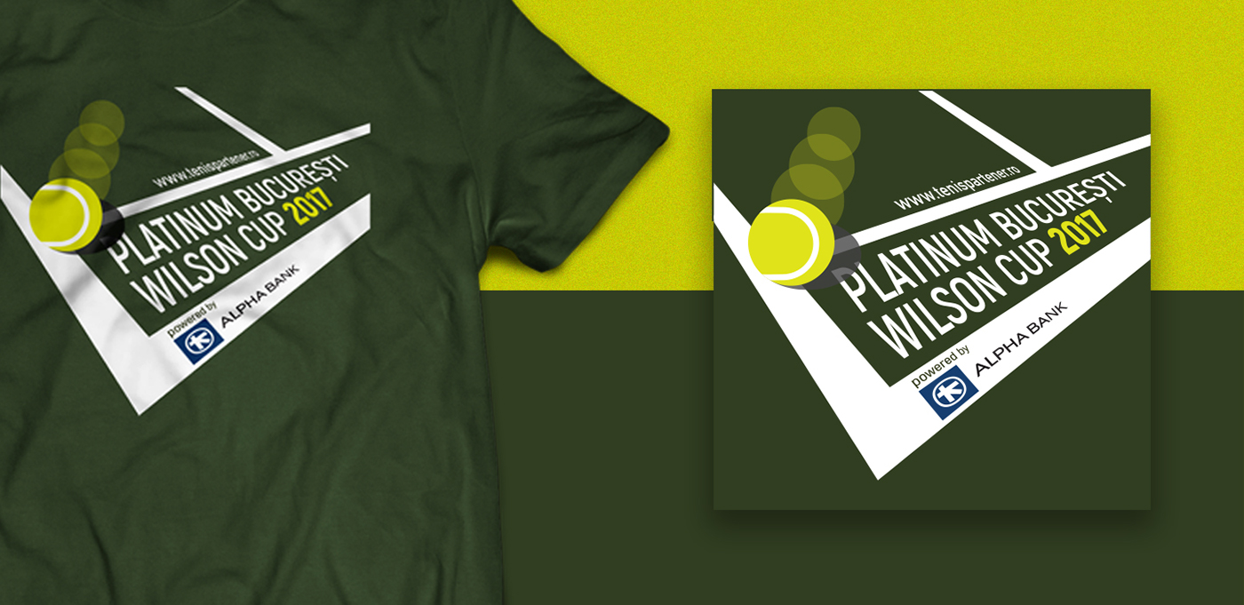 tennis t-shirt T-Shirt Design sport Competition ioana bitin Tournament Platinum wilson cup