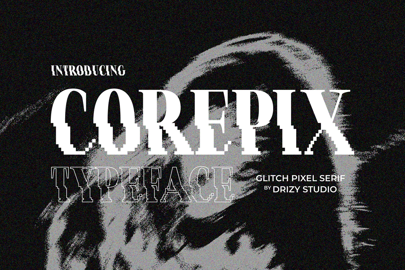 Corepix – Glitch Pixel Serif Font