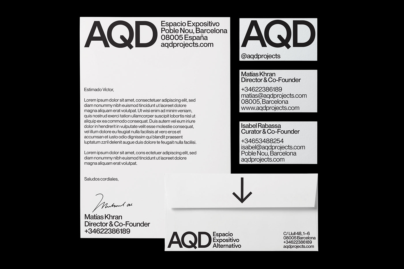 aqd art brand gallery logo minimal poster template visual identity branding 