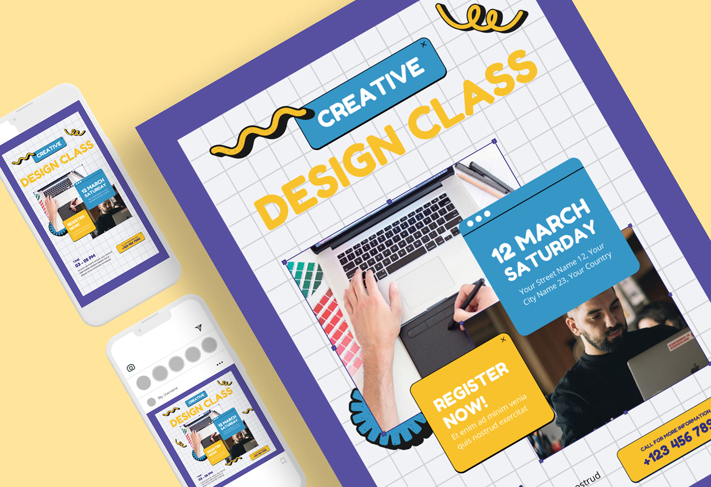 webinar Online course flyer design class