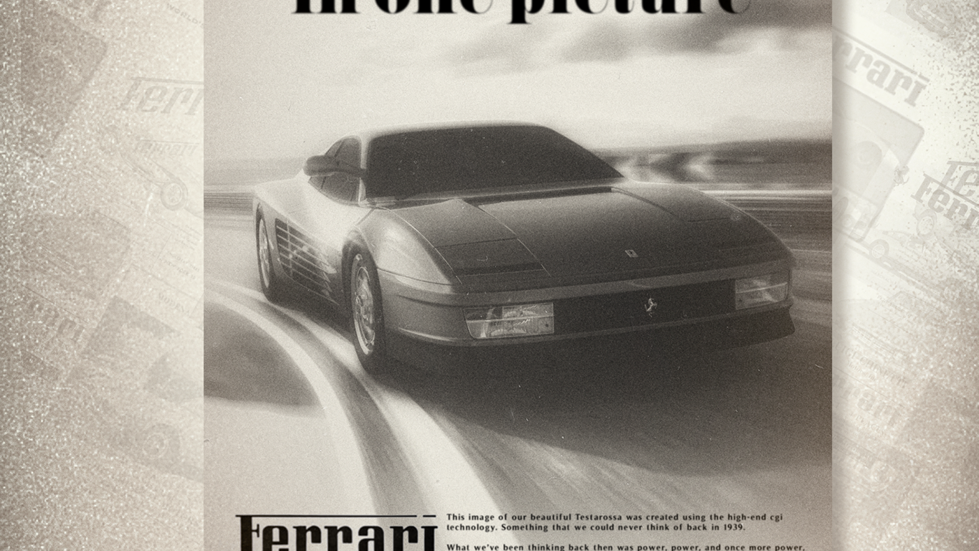 FERRARI old car ad Exhibition 