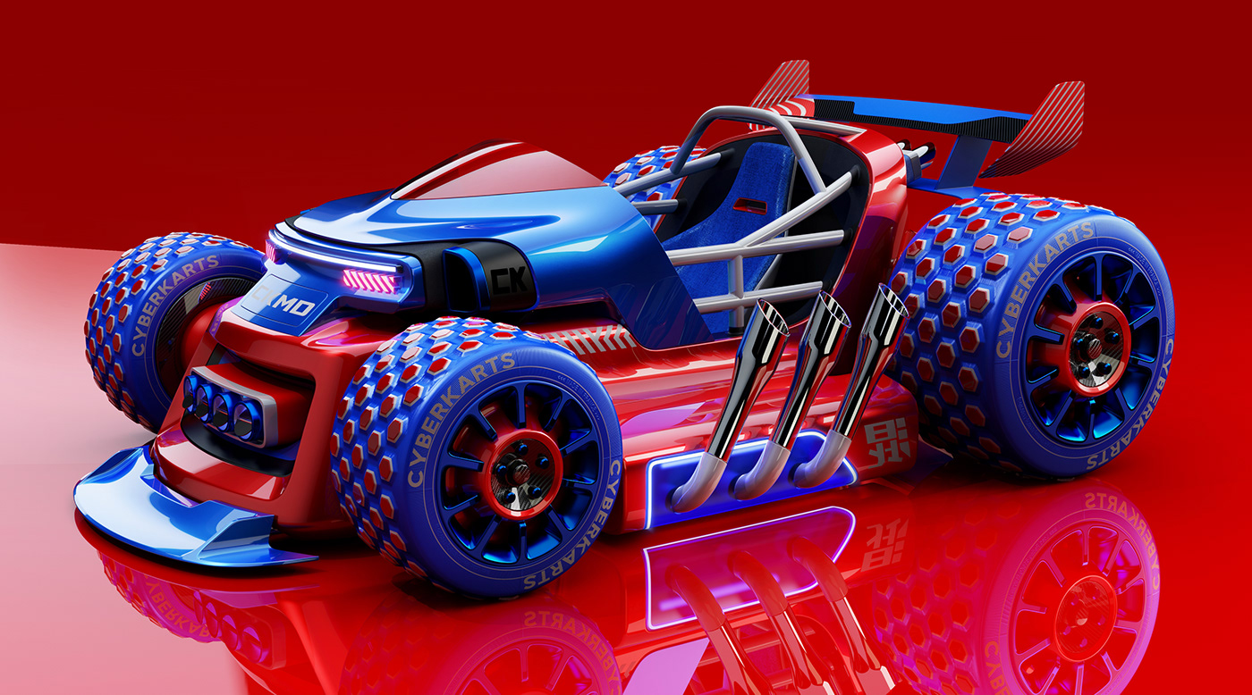 toy Vehicle industrial design  Fun Collection kart Fashion  automotive   STIKERS cyberkart