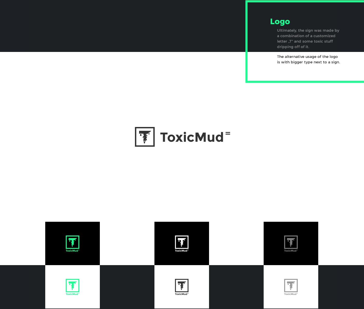 toxic post-apocalyptic Logo Design Website Design icon design  industrial design  bold sign concept mud design agency