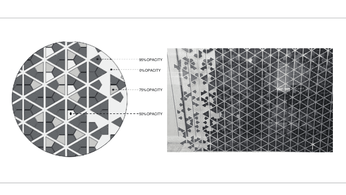 airport ceiling element glass opacity Patterns Saudi traingles Trignometry