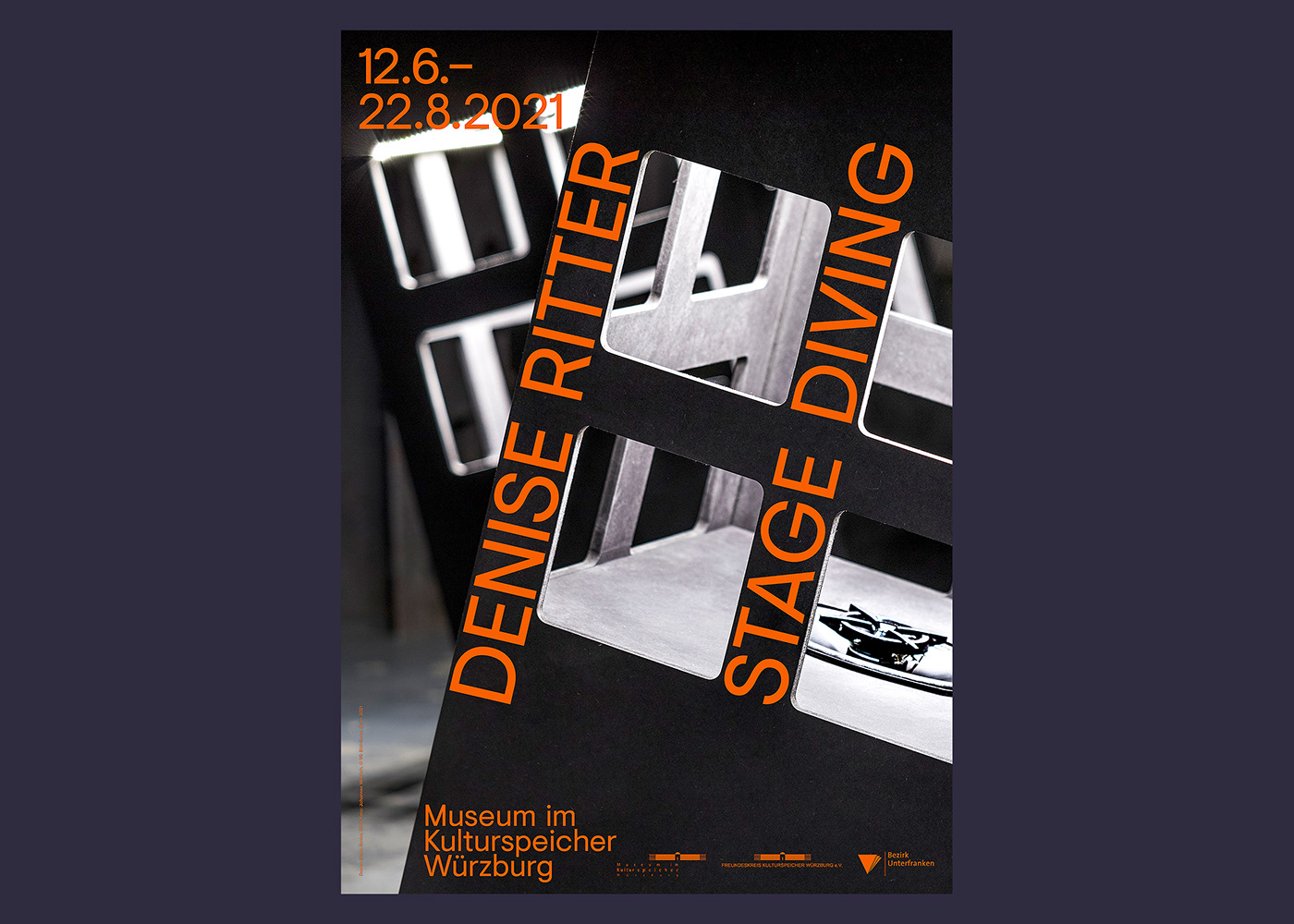 affichen denise ritter Exhibition  grafik Kulturspeicher plakat poster Stage typography   würzburg