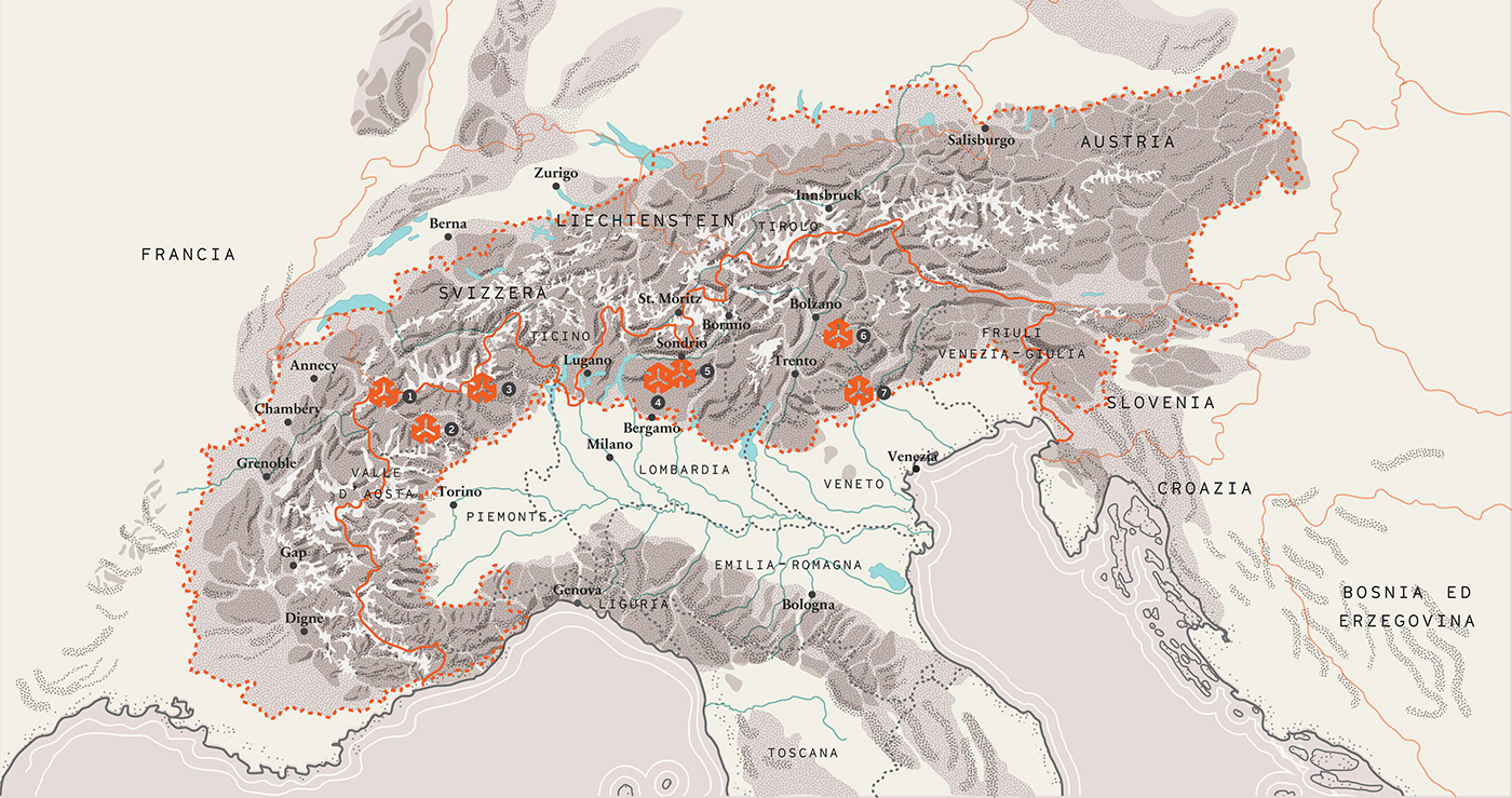 cartography maps map design FAI alpe Italy mountains alps environment Nature