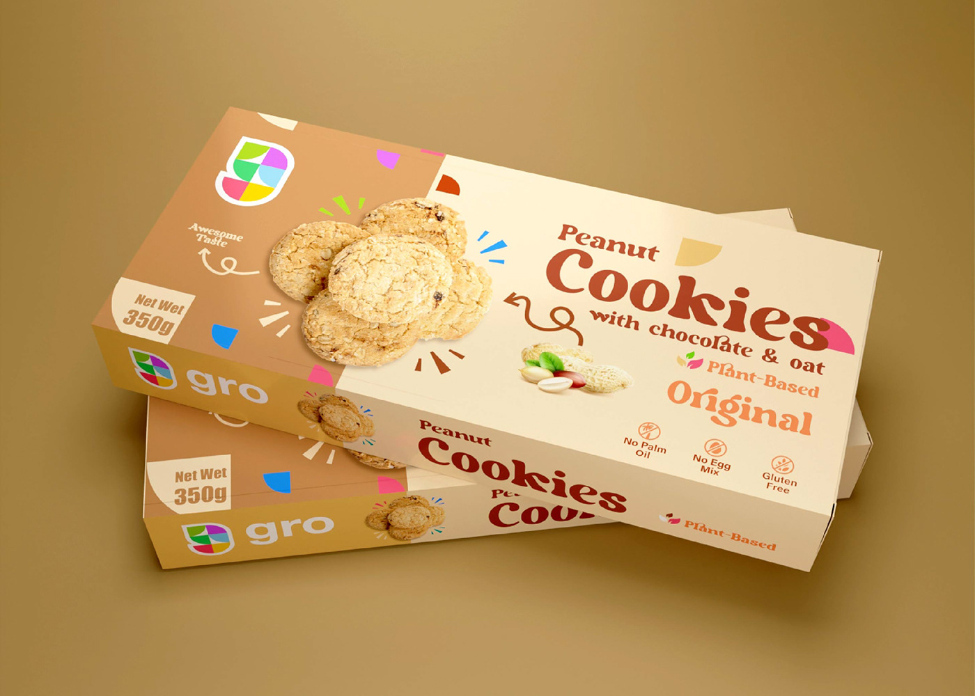 Cookies Packaging Packging packaging design branding  Graphic Designer Food Packaging bakery branding Packaging label design packaging desinger