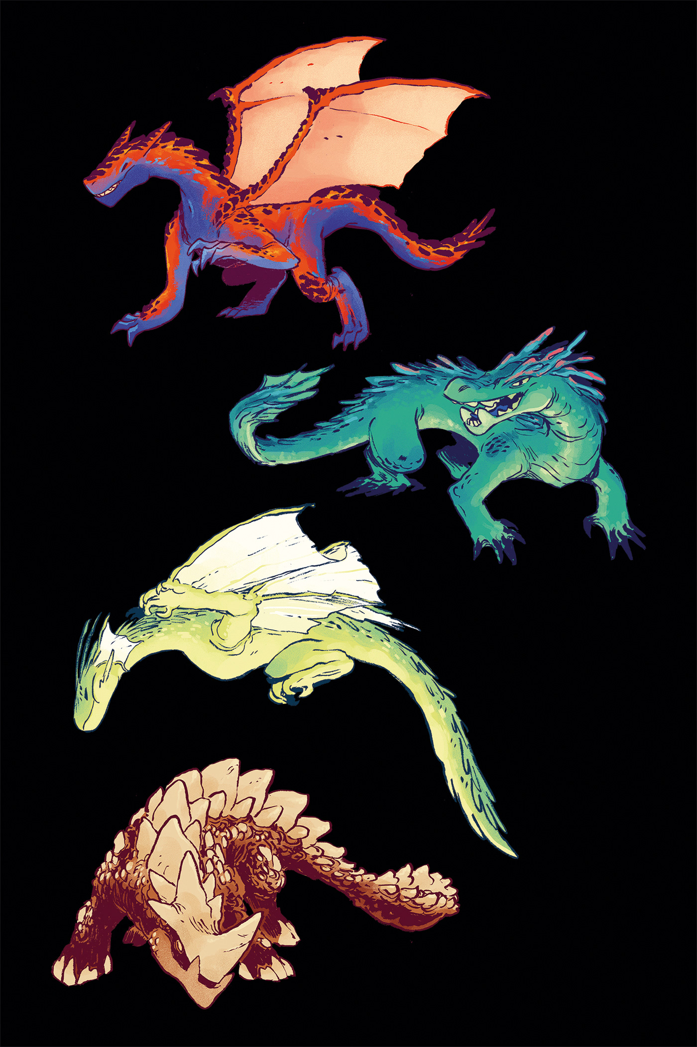 sello de dragon fantasia comic juvenil