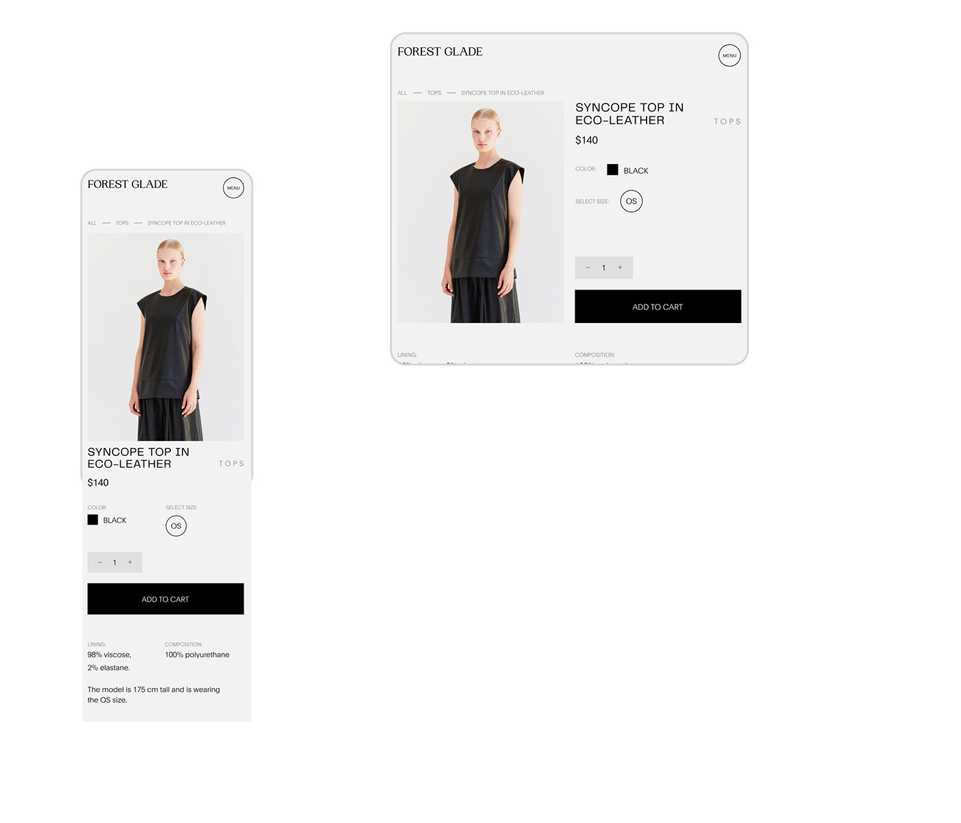e-commerce Fashion  market minimalist shop store UI uprock ux