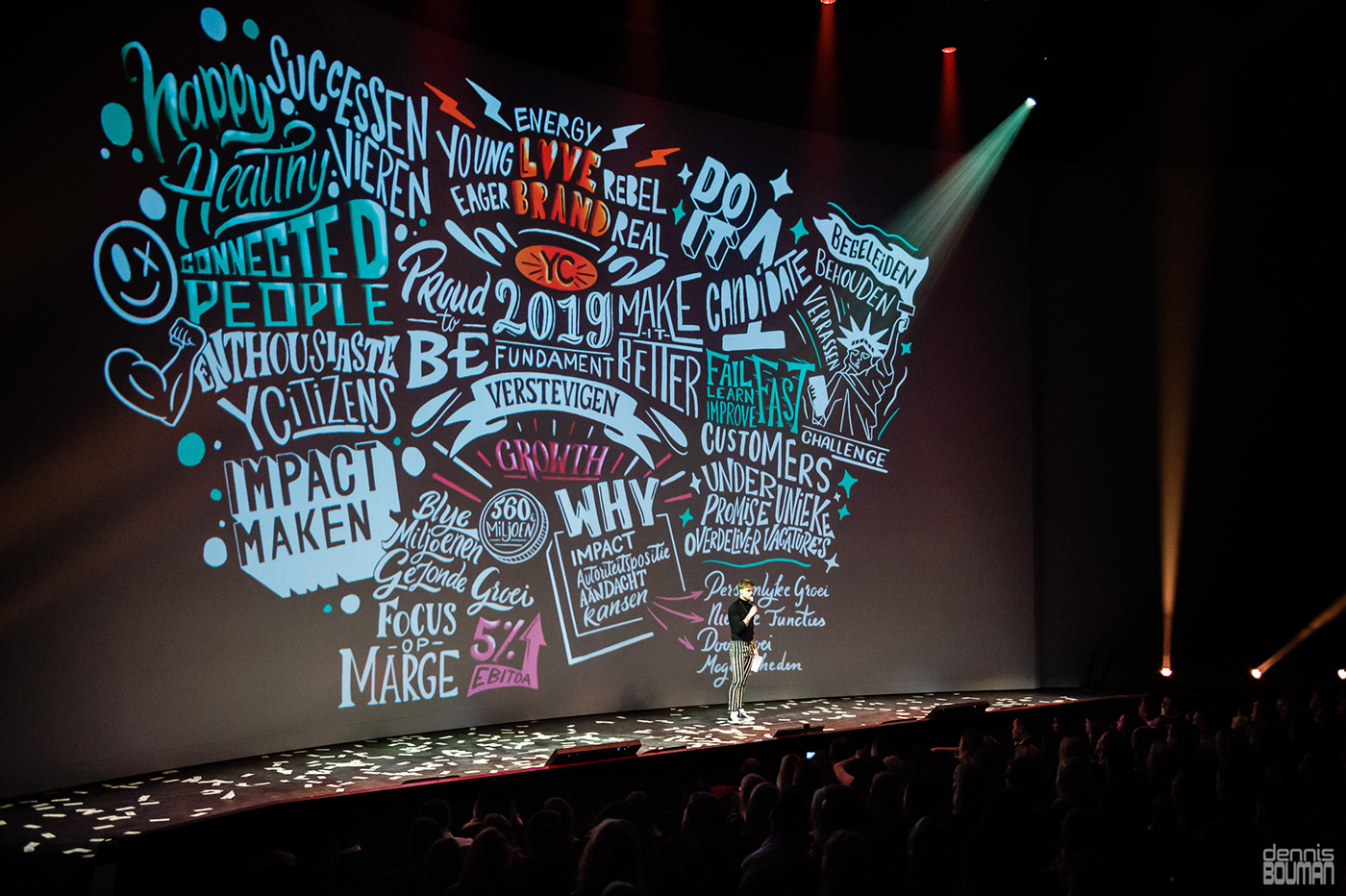 Handlettering chalklettering Procreate mirrorlettering installation Event infographic typography   visual adobeawards