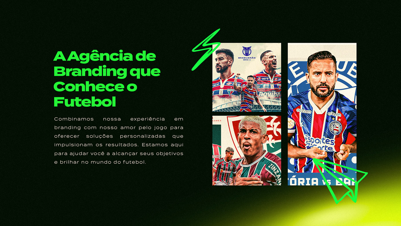 Apresentação Comercial identidade visual slides futebol football sports post brand identity branding  visual identity