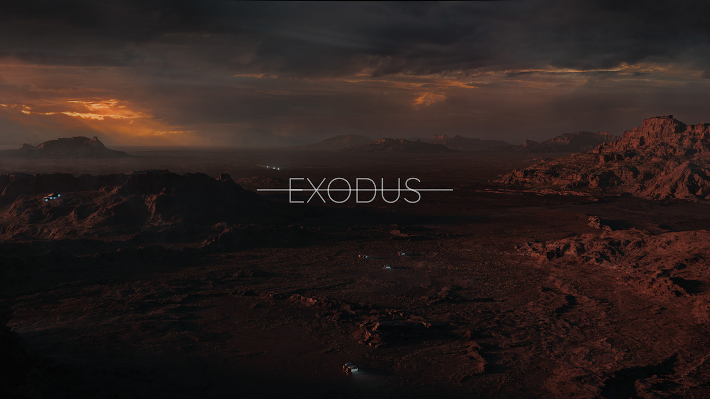 exodus alien planet storm Matte Painting Landscape desert photoshop DMP