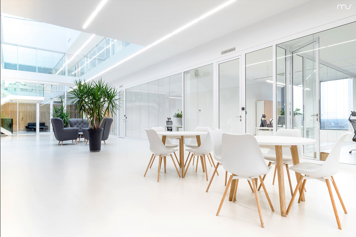 Minimalism modern Office interiordesign White light Interior architecture