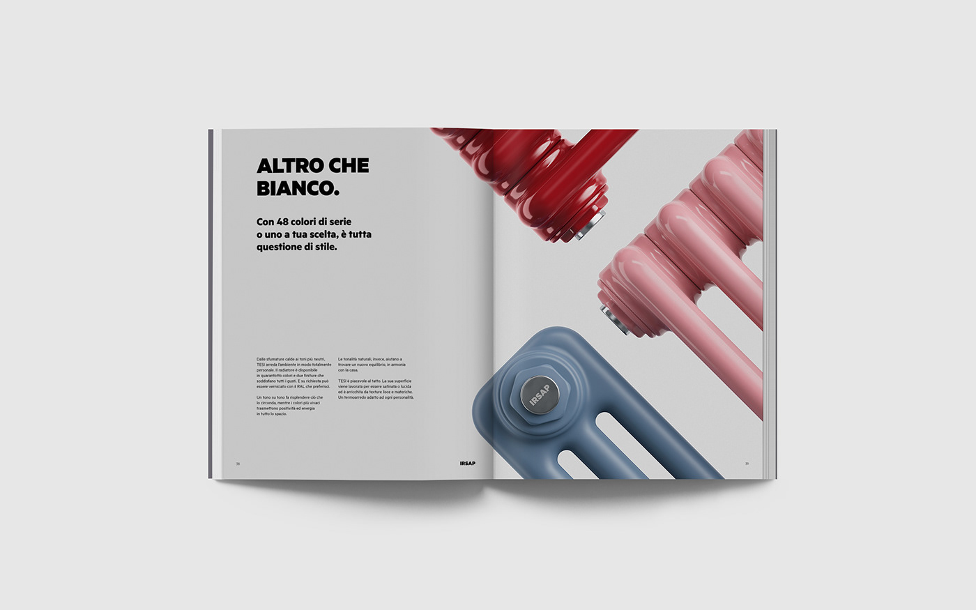 3D CGI industrial design  product design  radiator blender catalog Italy print Render