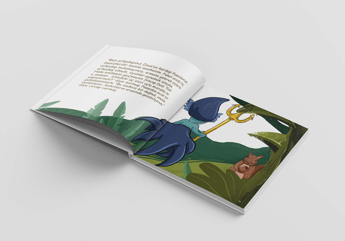 Children's Books draw forest poseidon Procreate zeus
