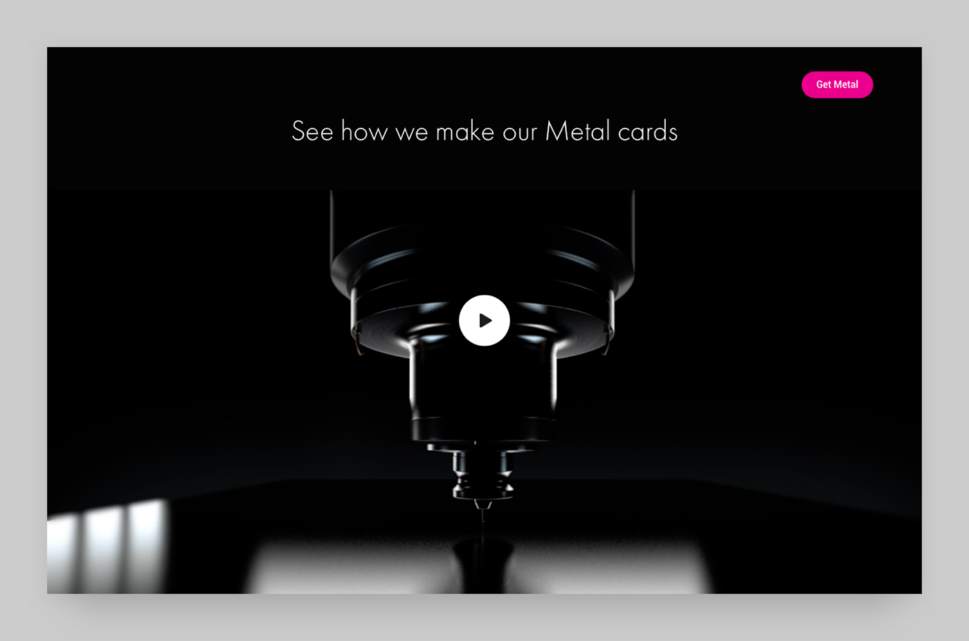 metal animation  desktop Interaction design  minimal Webdesign Website digitaldesign metal card landing