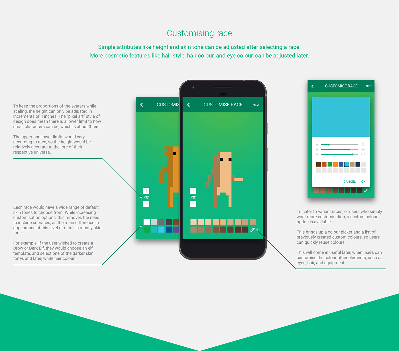 Pixel art ILLUSTRATION  android Games Dungeons and Dragons concept app UI/UX