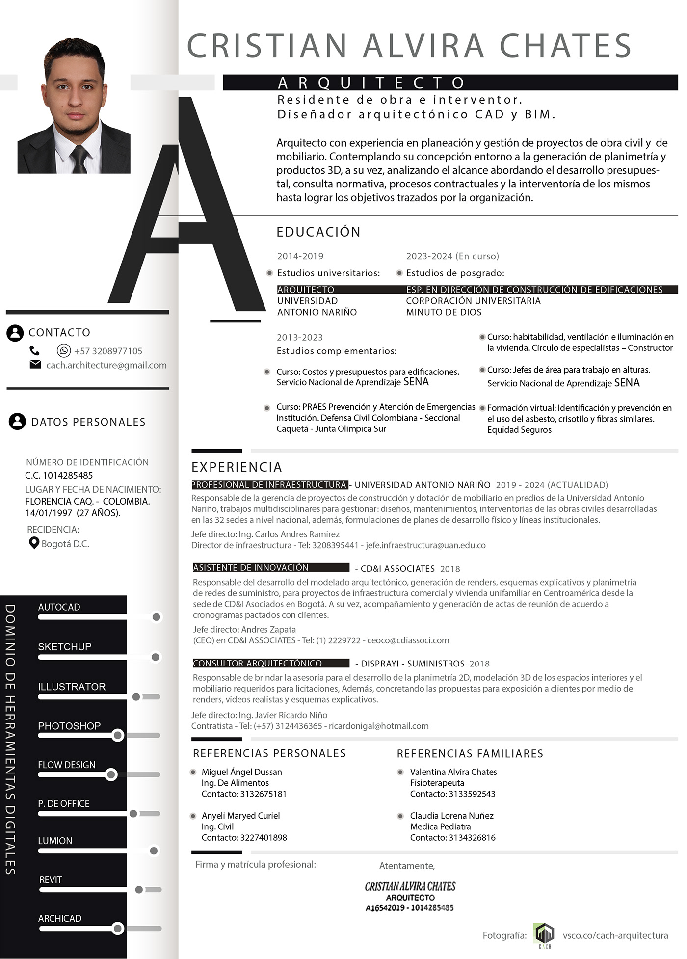 CV Curriculum Vitae hoja de vida Resume cv design portfolio Social media post