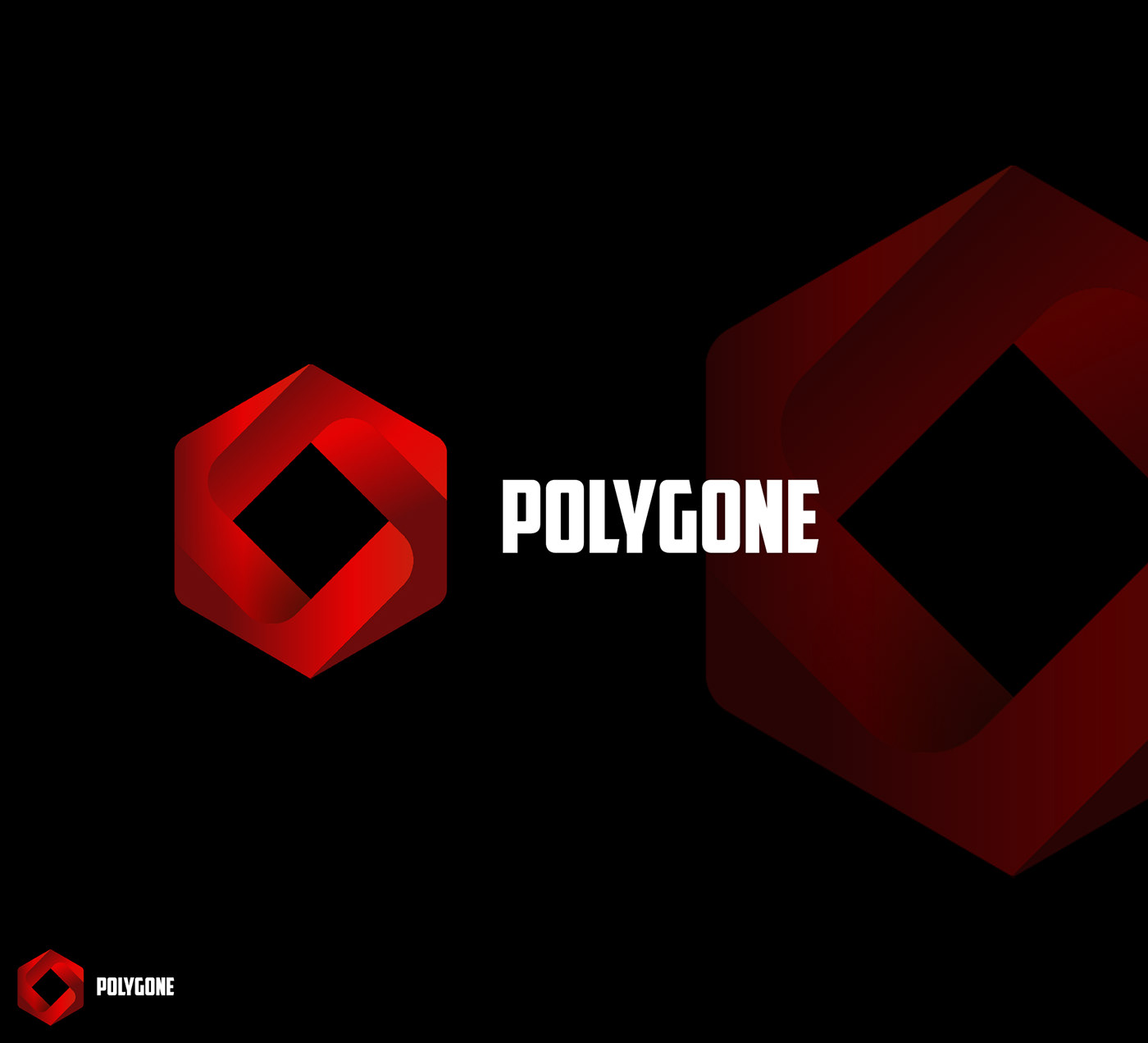 a 3D Polygone Logo design