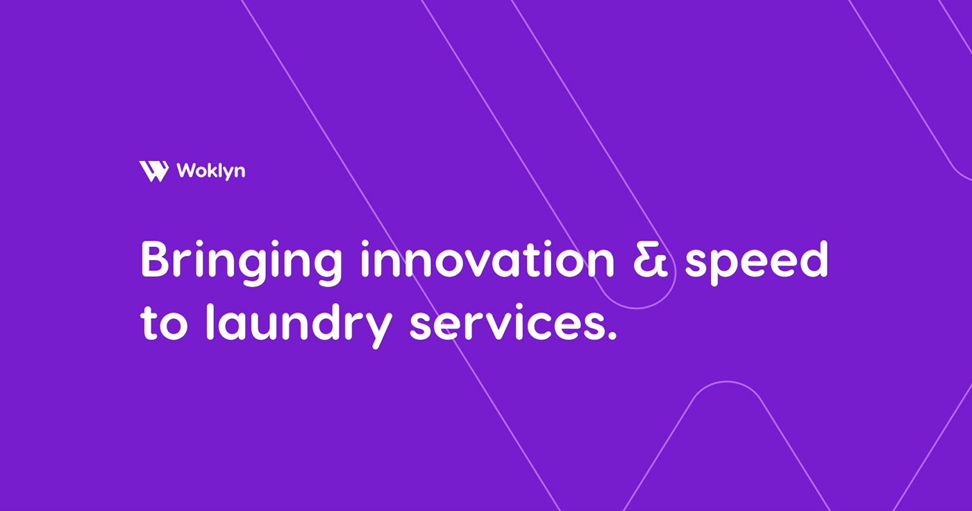 Woklyn laundry dry cleaning Technology delivery speed w logo W Monogram