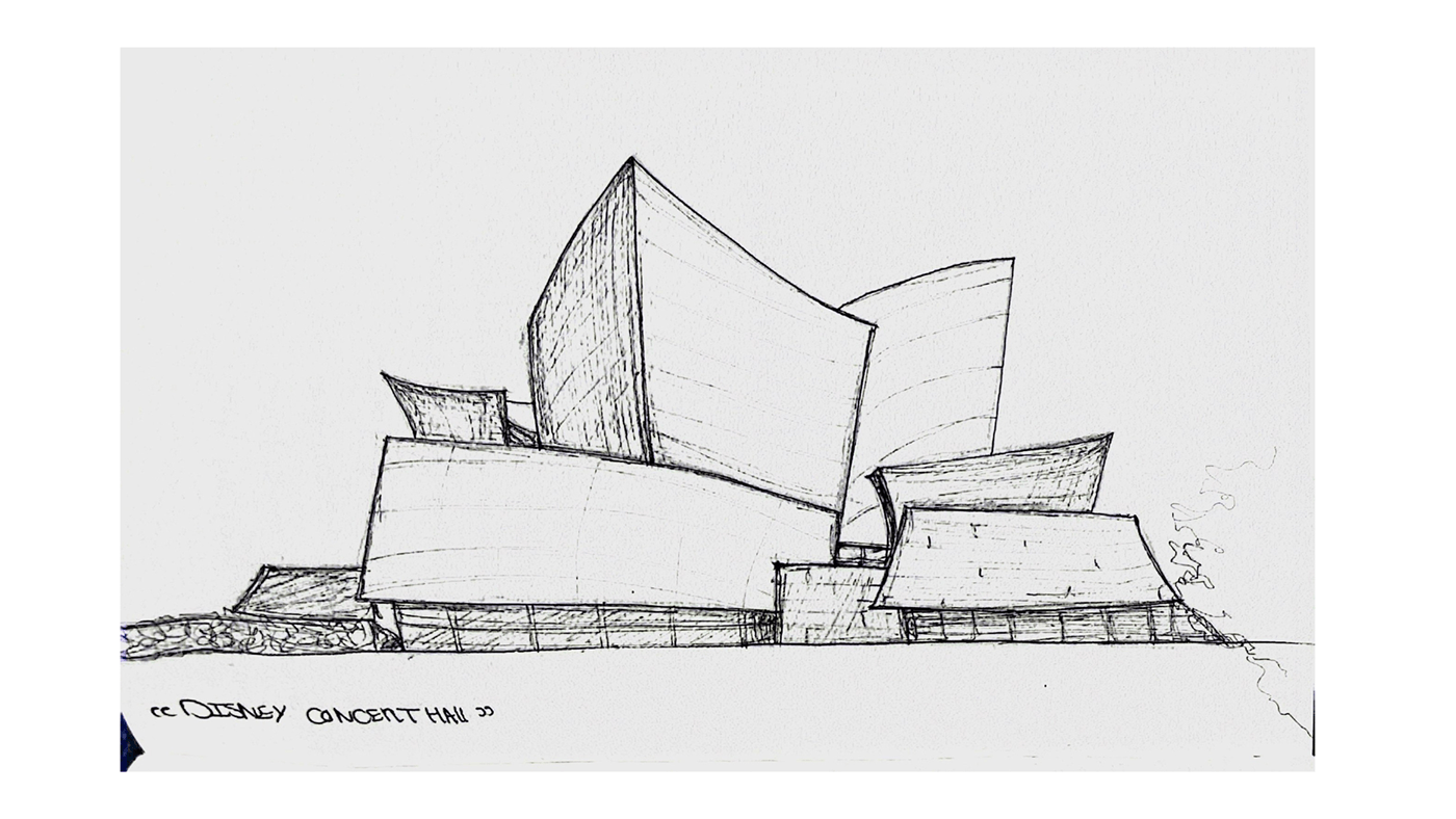sketch Drawing  architect architecture famous buildings freehand sketch