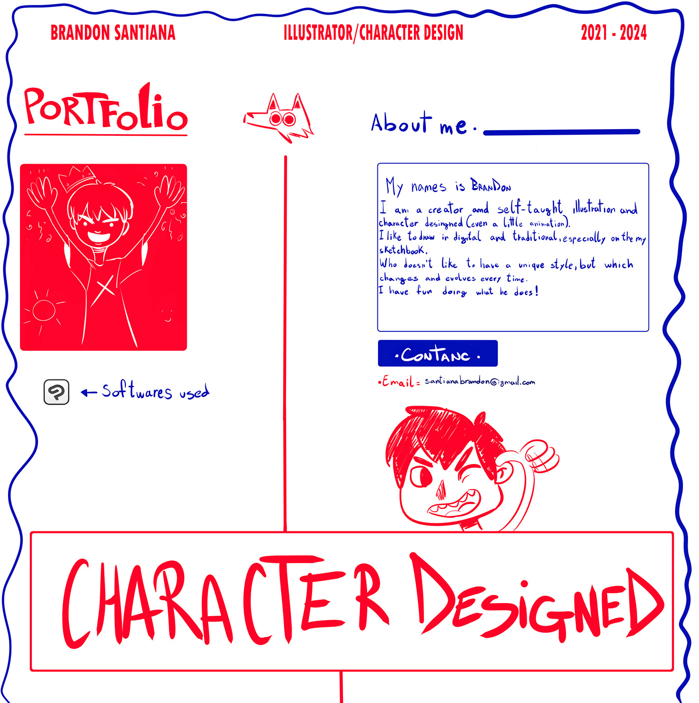portfolio CV Character design  artwork sketch cartoon digital illustration Drawing  Digital Art  ILLUSTRATION 