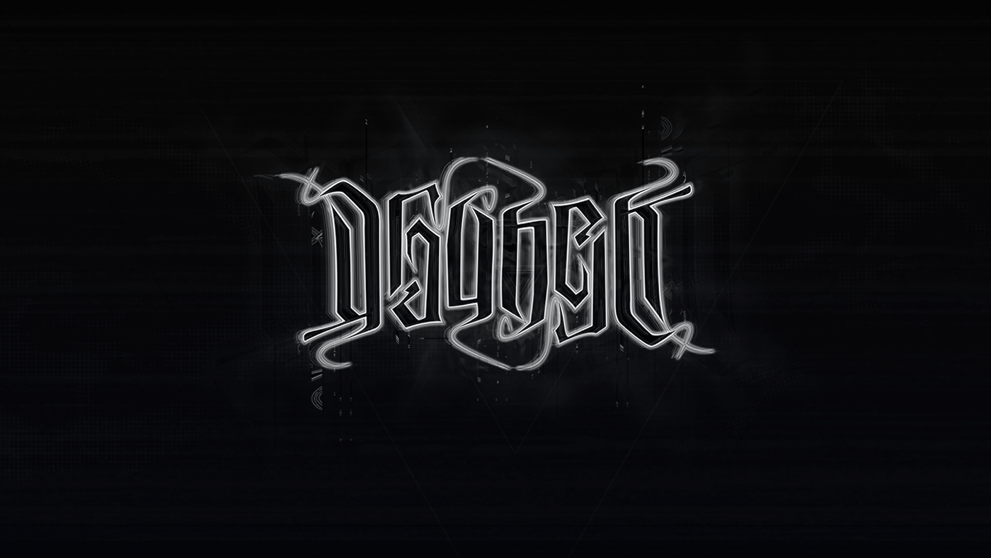 ambigram Digital Art  digital design DnB graphicdesign lettering letters Logotype drumandbass ambigrama