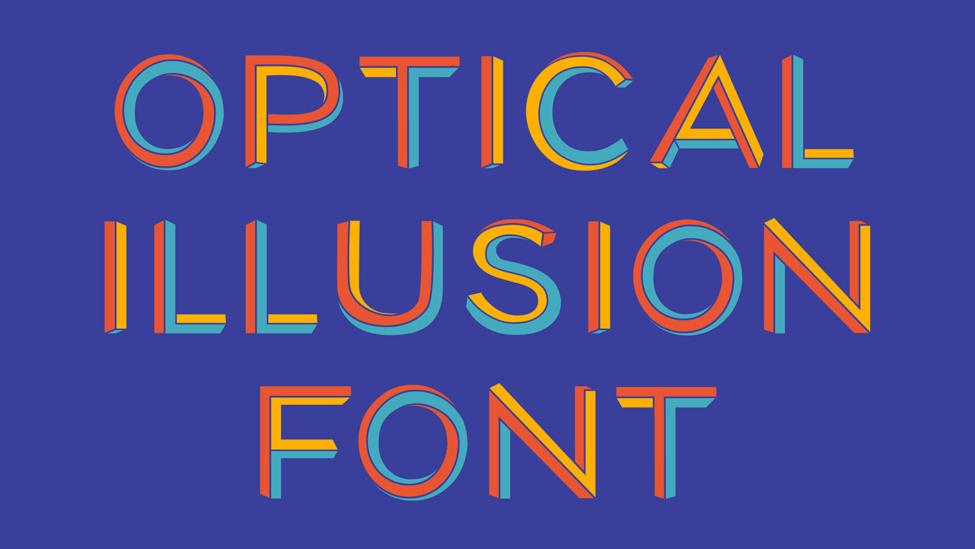 optical illusion typografi Logotype