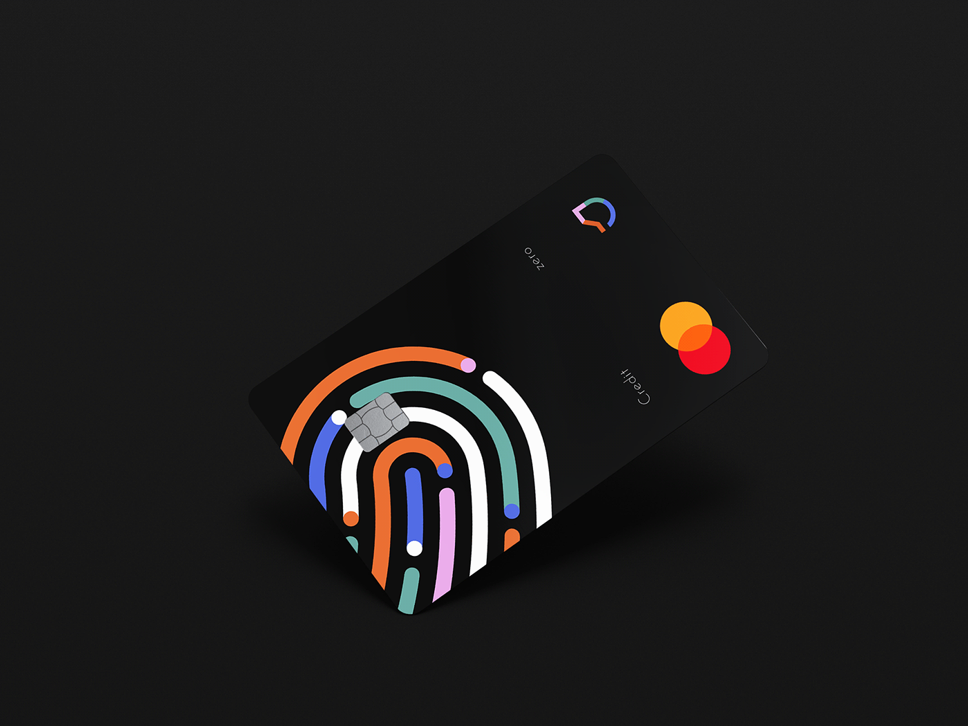 Sobaka adult credit card with finger print design
