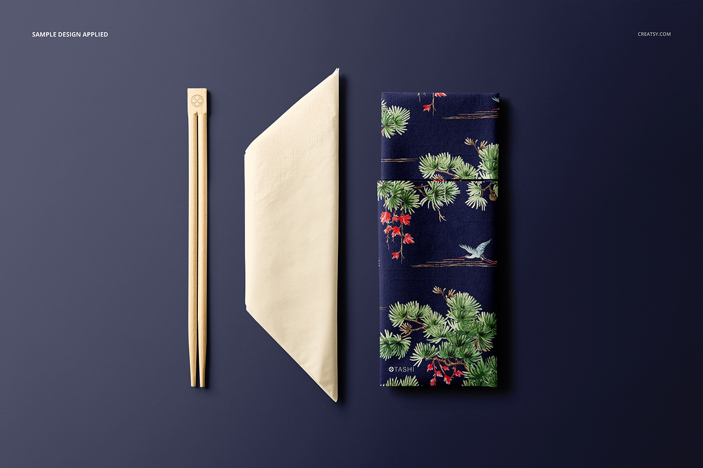 chopsticks creatsy japanese mock-up Mockup mockups napkin napkins Sushi template