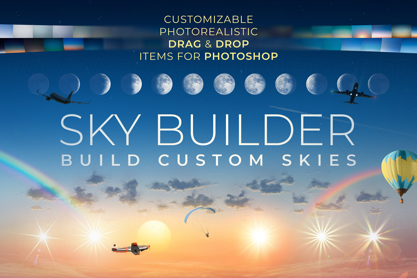 SKY builder bundle skies Create clouds Items objects photoshop sunlight