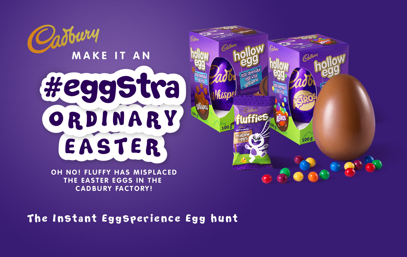 animation  digital campaign easter bunny easter egg factory Easter Egg Hunt facebook gamification ILLUSTRATION  instant experience Cadbury chocolate